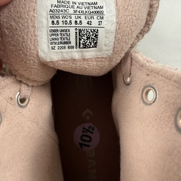 Converse Run Star Hike Platform High Top Sneakers Corduroy Pink Women’s 10.5 - Picture 6 of 6